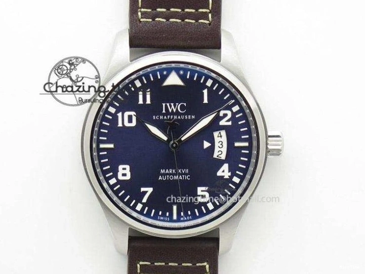 MIROTIME 0410 Mark XVII Le Petit Prince MK Maker 1:1 Best Edition SS Blue Dial A2892 On Brown Leather Strap GoodFit 7379